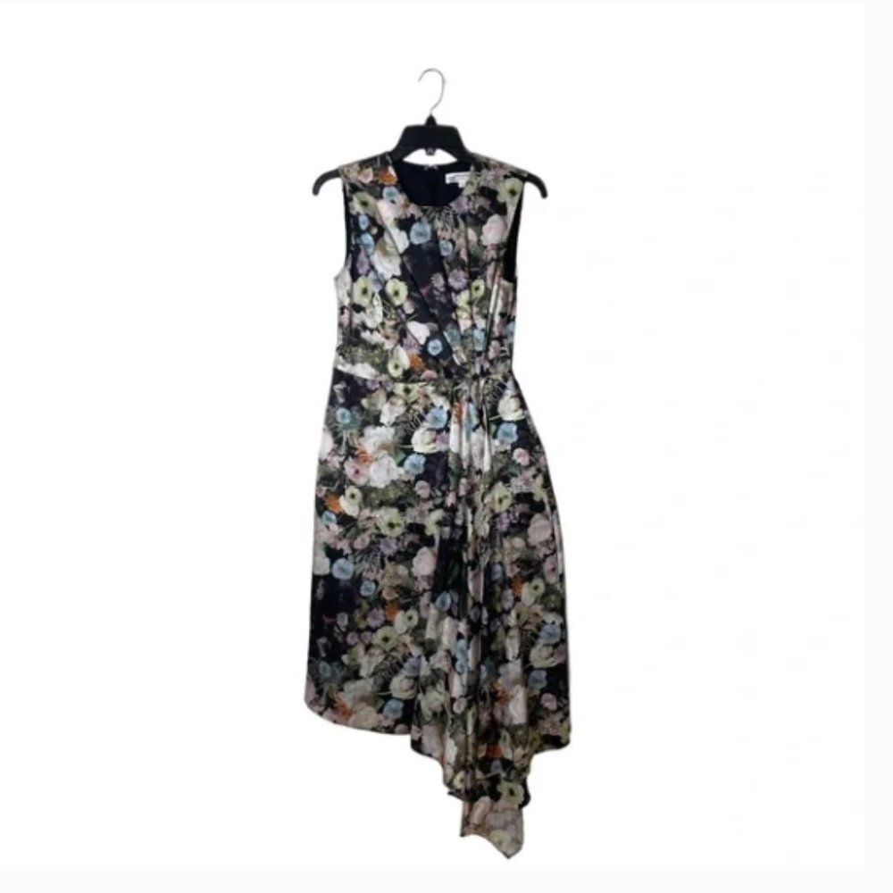 Adam Lippes Floral Drape Dress | Cocktail | Size 2